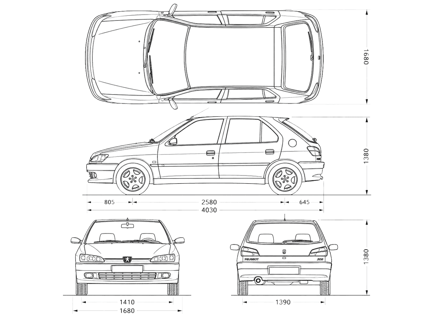 Peugeot 306 blueprint