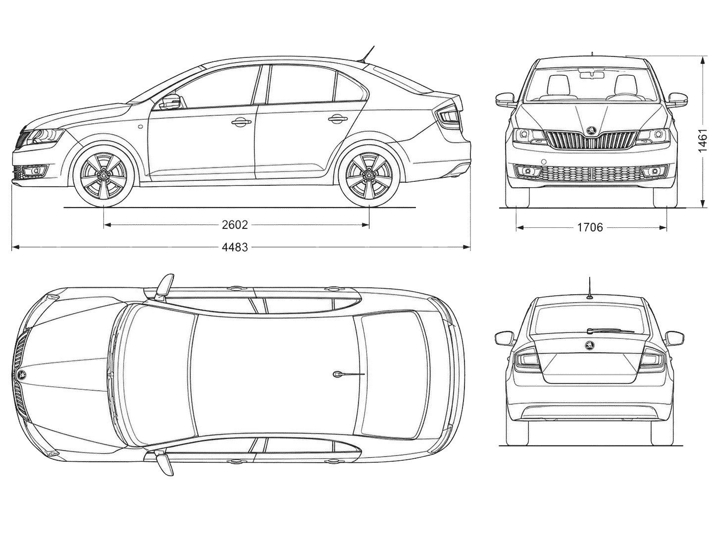 Skoda Rapid blueprint