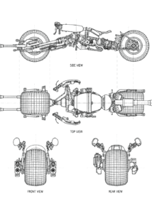 Batman Batpod blueprint
