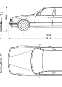 BMW 7 Series E32 blueprint