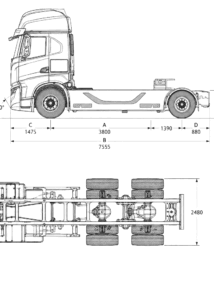 Iveco S-Way Truck blueprint