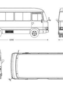 Toyota Coaster blueprint