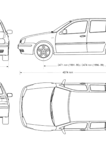 Volkswagen Golf Mk3 blueprint