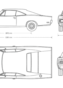 Dodge Charger 1970 blueprint