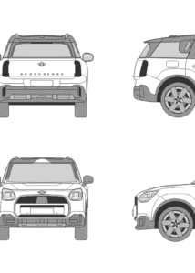 Mini Cooper Countryman blueprint